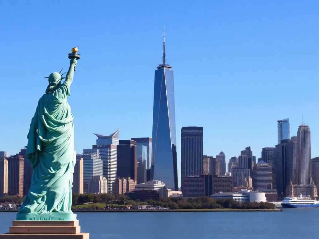 World Trade Center & Statue of Liberty